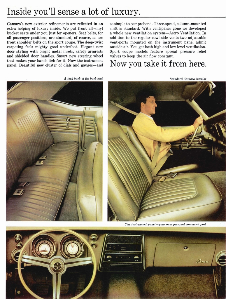 1968 Chev Camaro Brochure Page 1